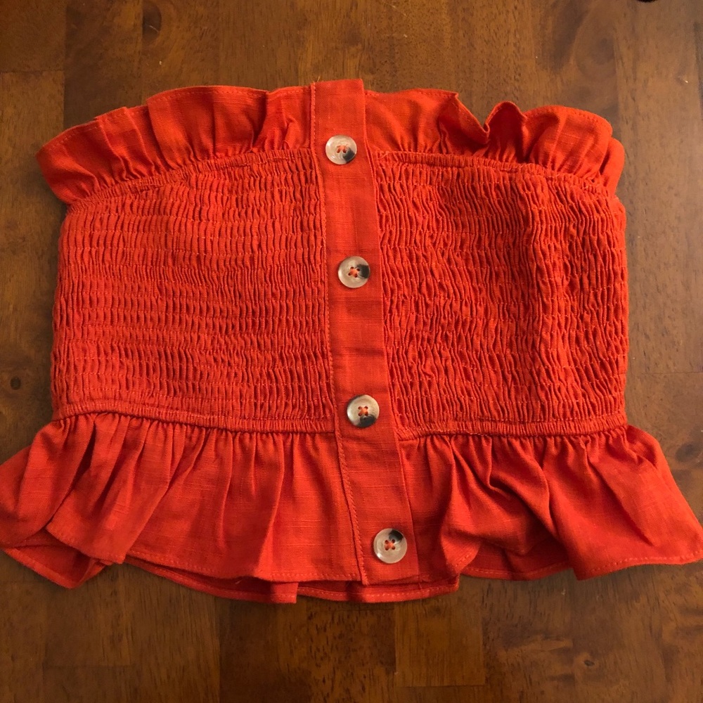 NEVER WORN burnt orange size 8 Two Piece outfit